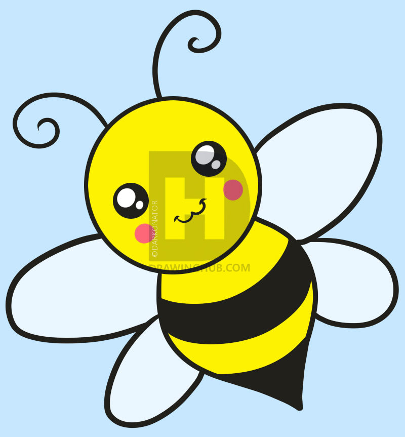 800x863 How To Draw A Bee For Kids, Step By Step, Drawing Guide, By - Honey Bee Sketch