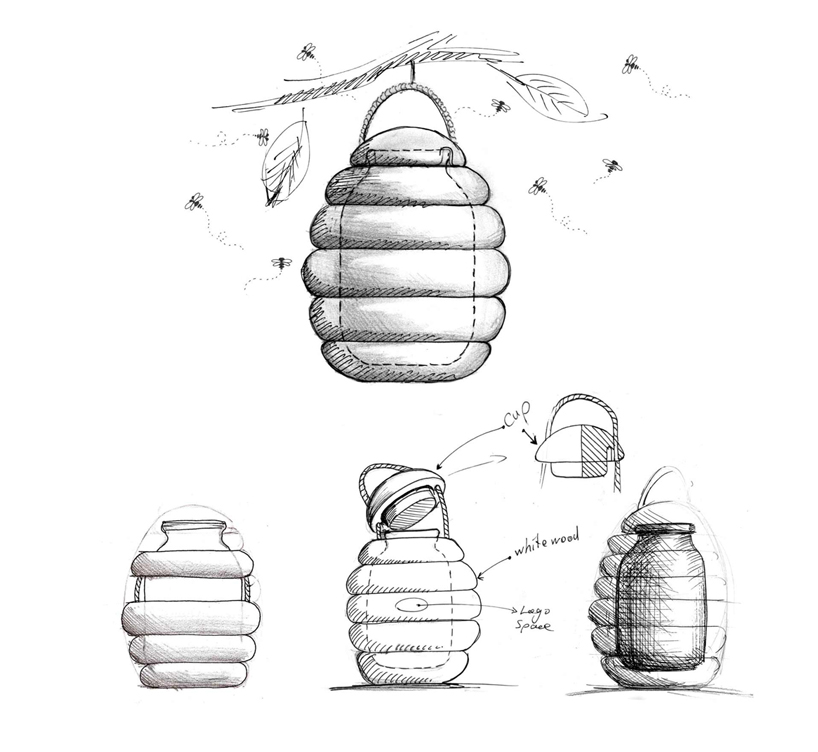 818x752 Bzzz Honey Packaging By Backbone Studio - Honey Sketch