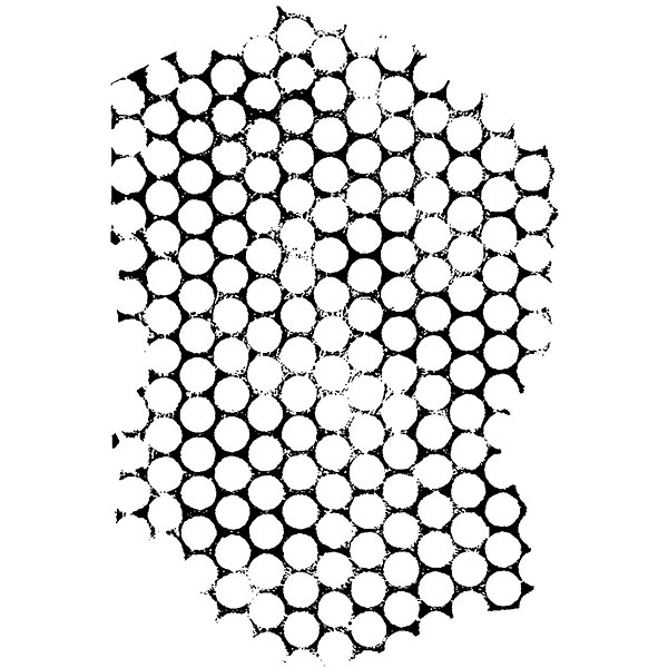 600x600 Circular Honeycomb Art - Honeycomb Sketch