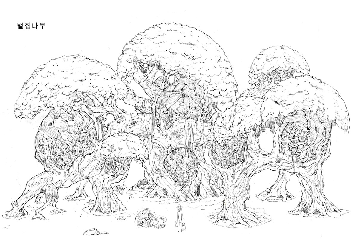 1200x815 Yoon Young Geul - Honeycomb Sketch