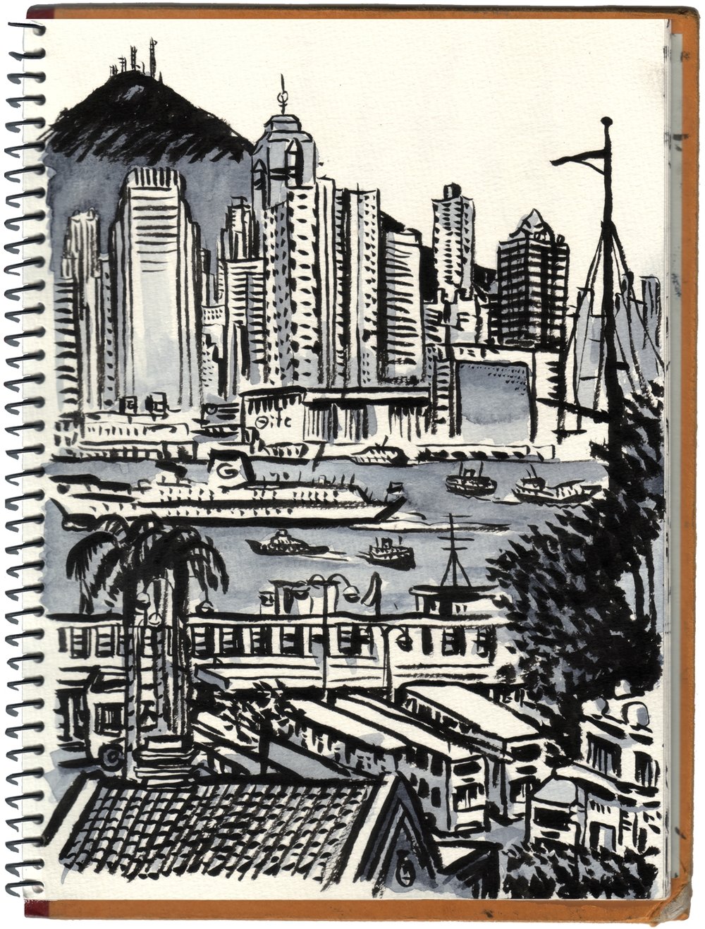 1000x1317 Hong Kong Sketchbooks Michael Sloan Illustration - Hong Kong Sketch