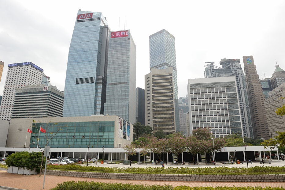932x620 Hong Kong City Hall - Hong Kong Skyline Sketch