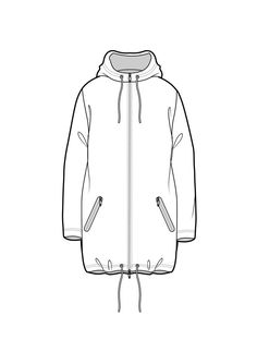 Hoodie Flat Sketch at PaintingValley.com | Explore collection of Hoodie ...