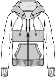 216x299 Free Flat Sketch Bocetos - Hoodie Sketch