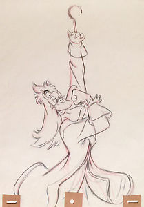 209x300 1953 Disney Peter Pan Captain Hook Original Production Animation - Hook Sketch
