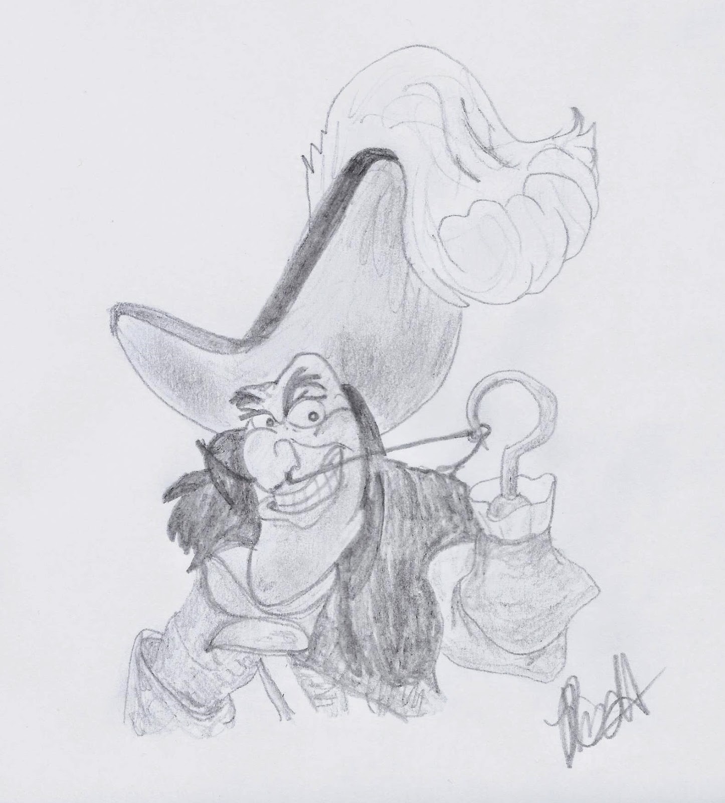 1446x1600 Disney Illustration Study Captain Hook Jo Linsdell - Hook Sketch