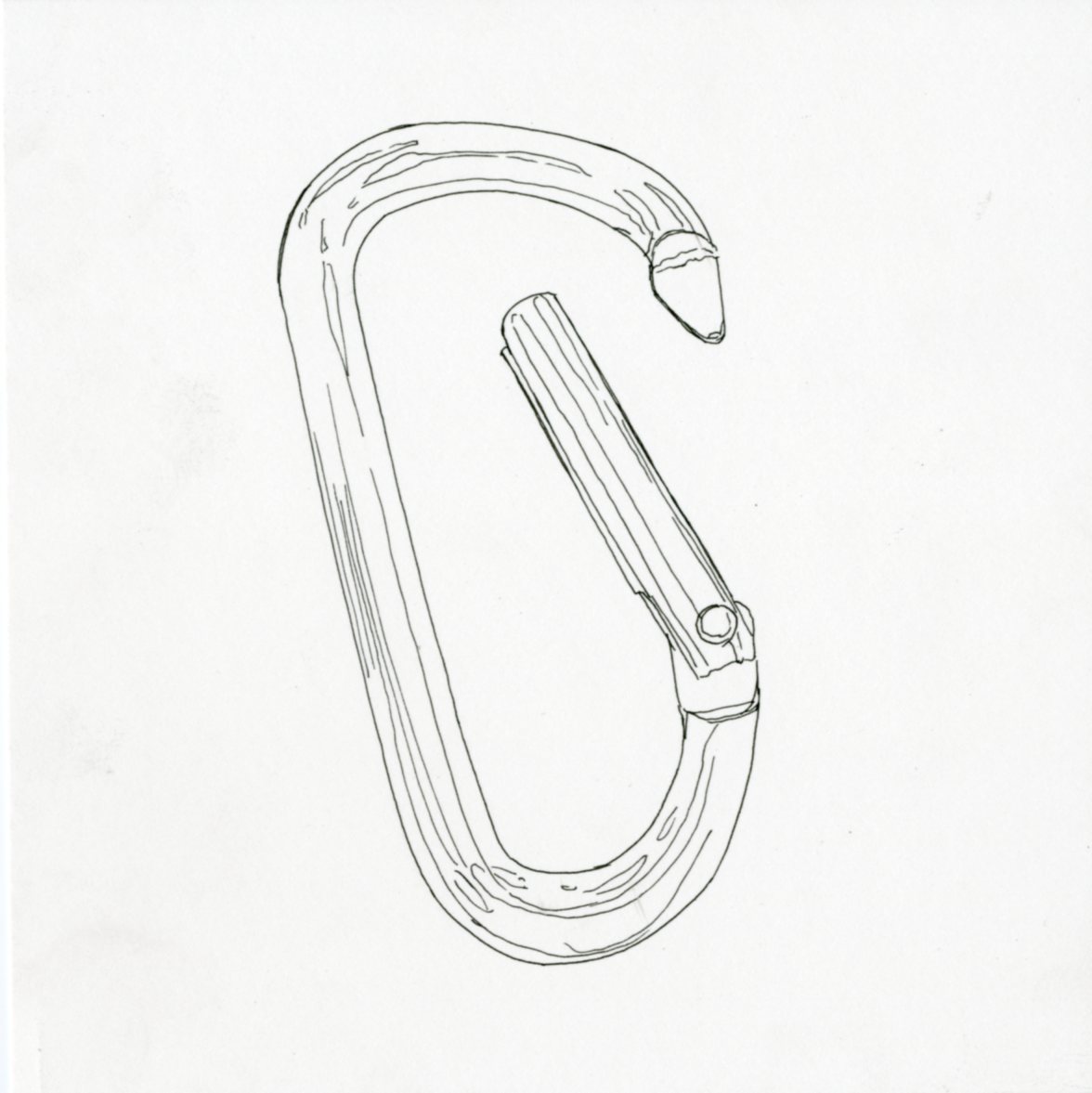 1176x1177 Graphic Form Project 2 Carabiner(Safety Metal Hook) Sketch - Hook Sketch