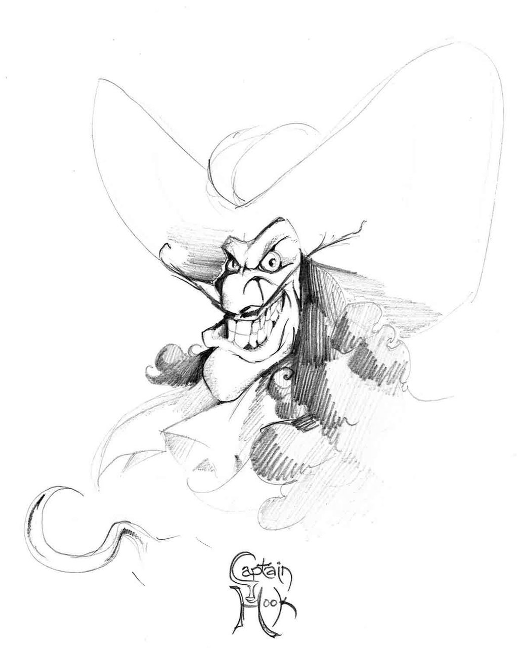 1024x1281 Captain Hook Sketch By Alexanderlay - Hook Sketch