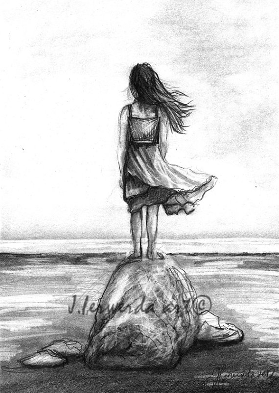 570x801 Pencil Drawing Print - Hope Sketch