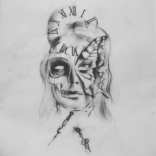 500x500 Rough Sketch For An Upcoming Tattoo, Hope She Likes It! - Hope Sketch