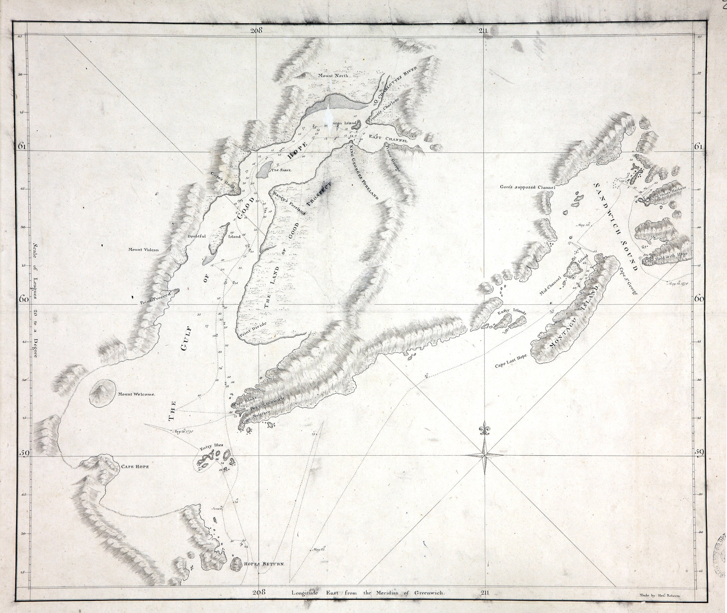 1494x1259 Sketch Of The Gulf Of Good Hope (Now Cook Inlet) And Sandwich - Hope Sketch