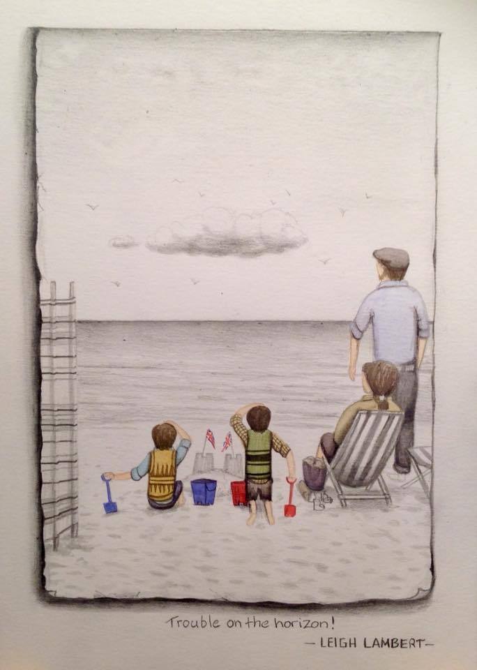 684x960 Trouble On The Horizon Sketch By Leigh Lambert - Horizon Sketch