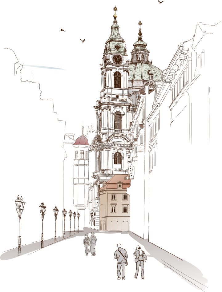 721x950 City Cityscape Skyline Horizon Line Drawing Sketch Free - Horizon Sketch