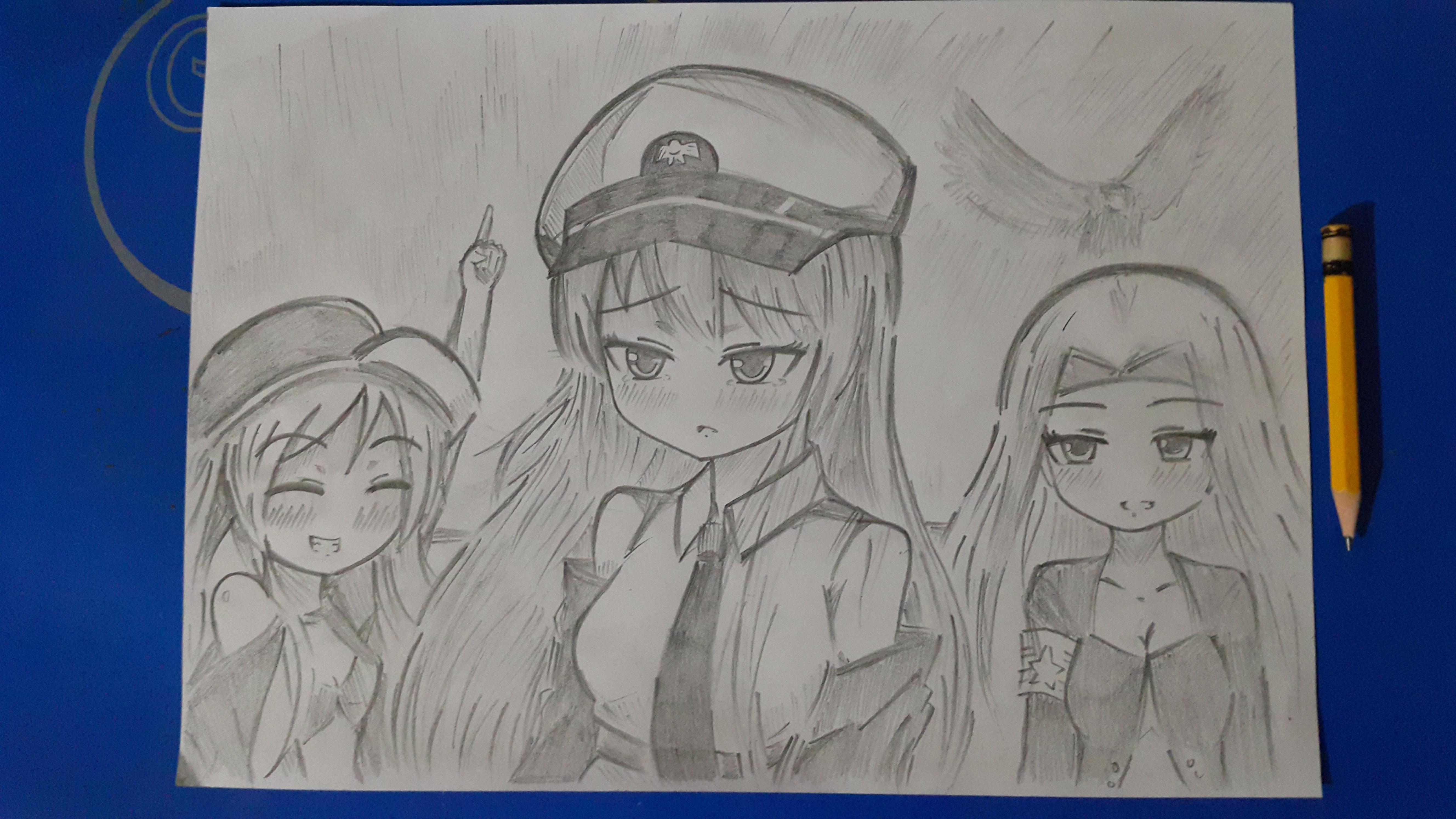 5312x2988 Made A Simple Fanart Sketch Of The Yorktown Class Sisters (Hornet - Hornet Sketch