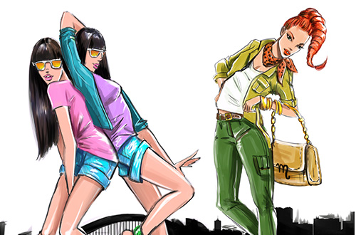 500x330 Fashion Sketches The Zodiac Signs I Draw Fashion - Horoscope Sketch