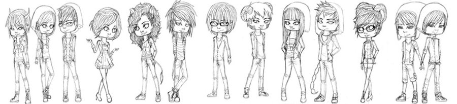 900x205 Horoscope Chibi Sketch By Dark Angel Star - Horoscope Sketch