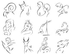 236x181 156 Best Zodiac Signs Images Astrological Sign - Horoscope Sketch