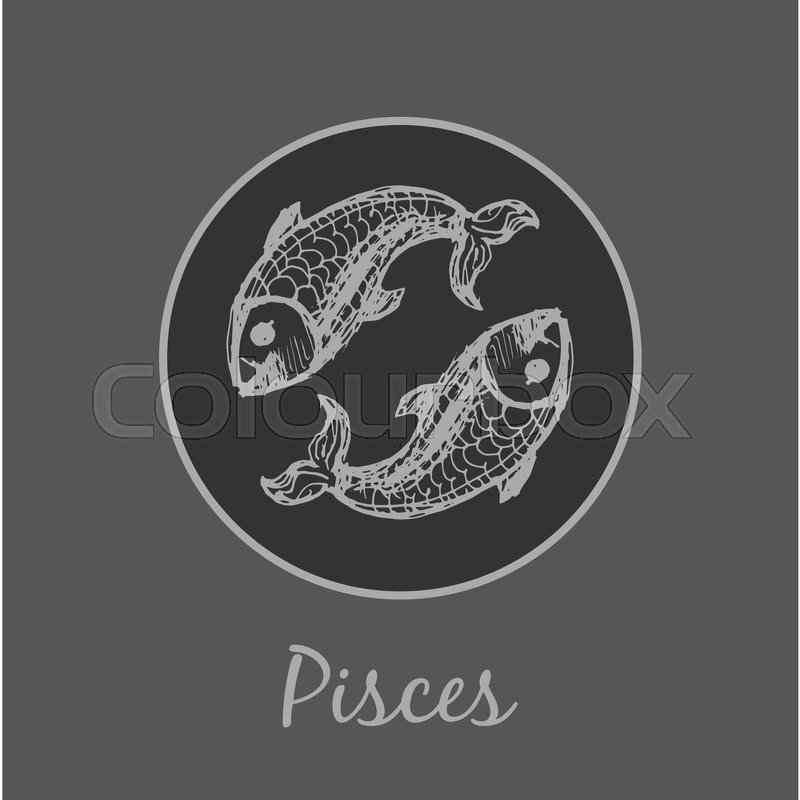 800x800 Pisces Astrological Zodiac Symbol. Horoscope Sign Background - Horoscope Sketch