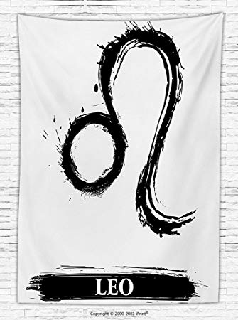 335x450 Zodiac Decor Fleece Throw Blanket Sketch Of Leo - Horoscope Sketch