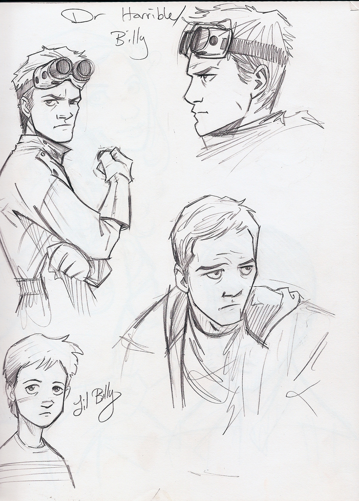 735x1024 Doctor Horrible Sketches Jamie S. Rich - Horrible Sketches