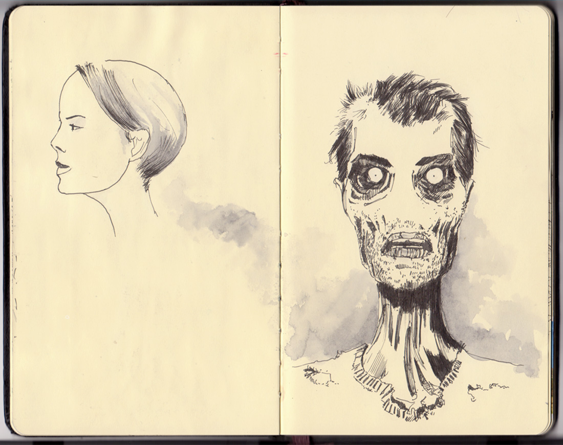 1100x870 Crazymen Sketches For A Horror Film I Create Worlds. John E - Horror Sketches