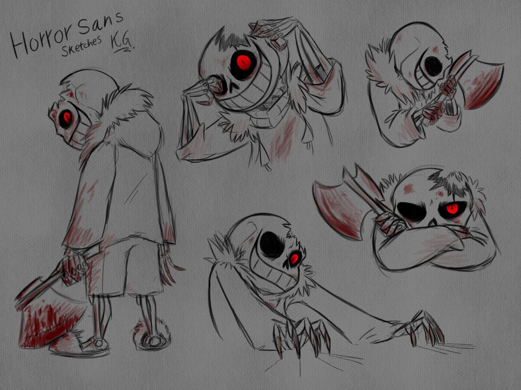 1024x767 Horror Sans (Sketches) By Klaragibson - Horror Sketches