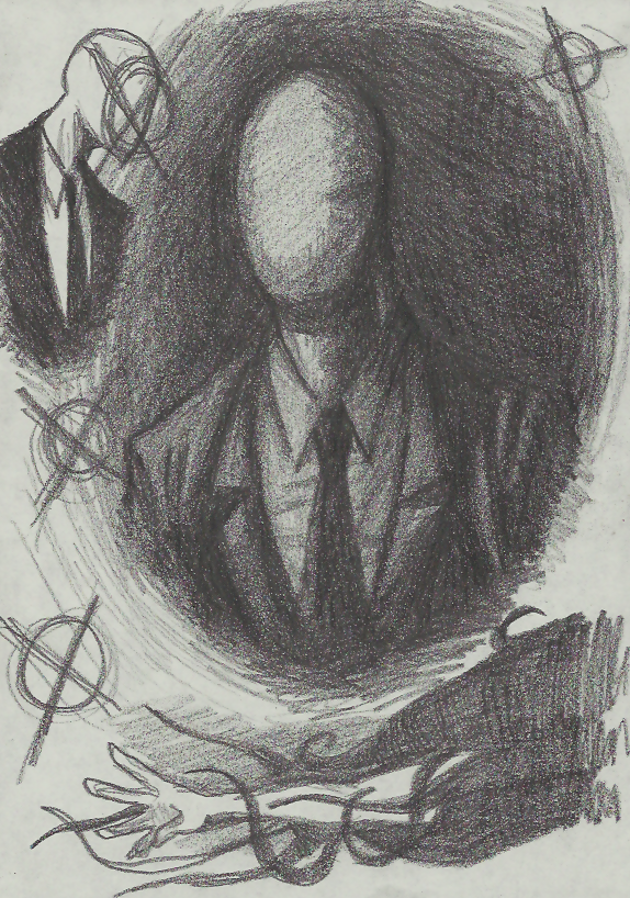 574x818 Slenderman Sketches By Cageyshick05 - Horror Sketches