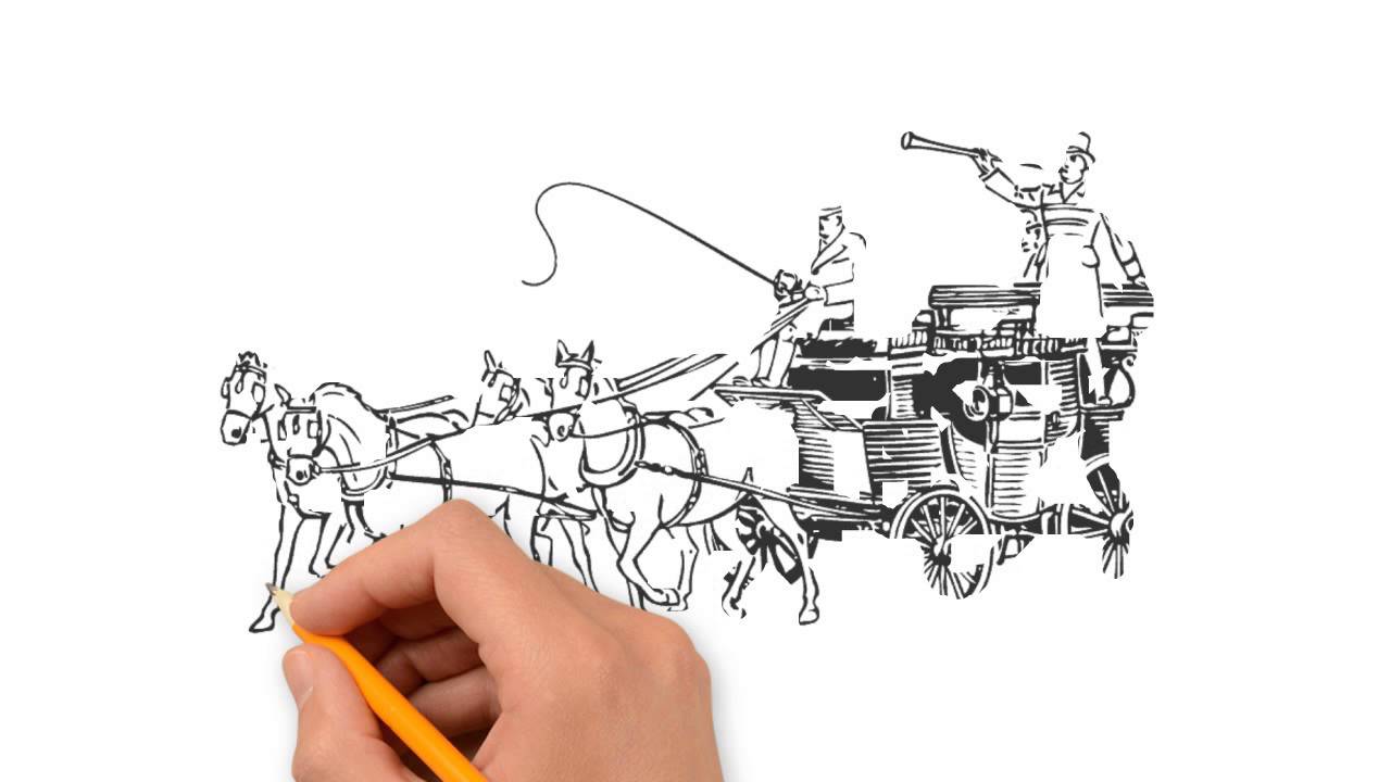 1280x720 A Horse And Carriage Nature Pencil To Draw Step By Step - Horse And Carriage Sketch