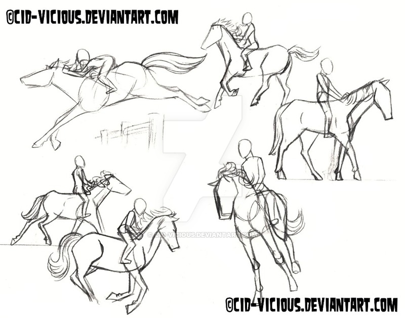 800x629 Wip - Horse And Rider Sketch