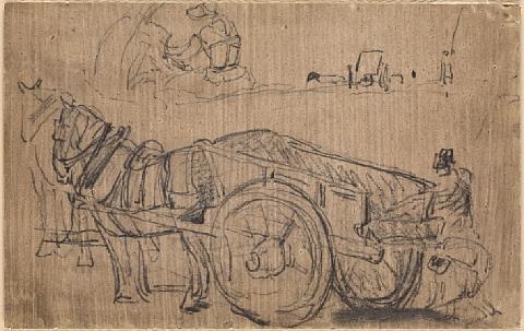 480x303 Horse And Cart Sketch 2 Others, Verso By John Constable On Artnet - Horse Cart Sketch