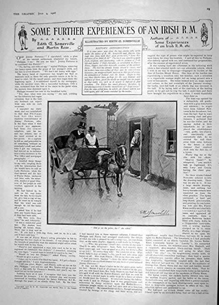 436x606 Old Print Print 1908 Ireland Horse Cart Street Scene - Horse Cart Sketch