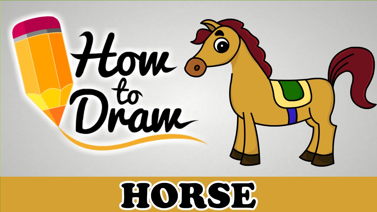 1280x720 How To Draw A Horse - Horse Cartoon Sketch