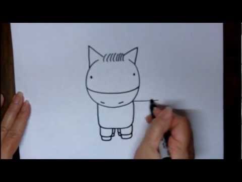 480x360 How To Draw A Horse Step By Step For Beginners Cartoon Drawing - Horse Cartoon Sketch