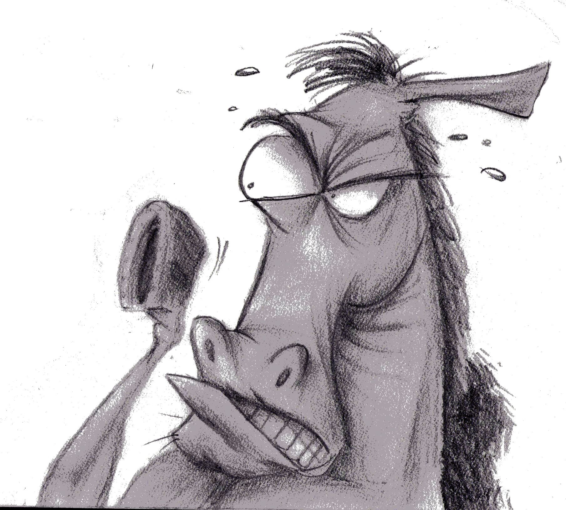 1809x1629 Horse Cartoons Angry Horse Cartoon Barbara Armbrecht - Horse Cartoon Sketch