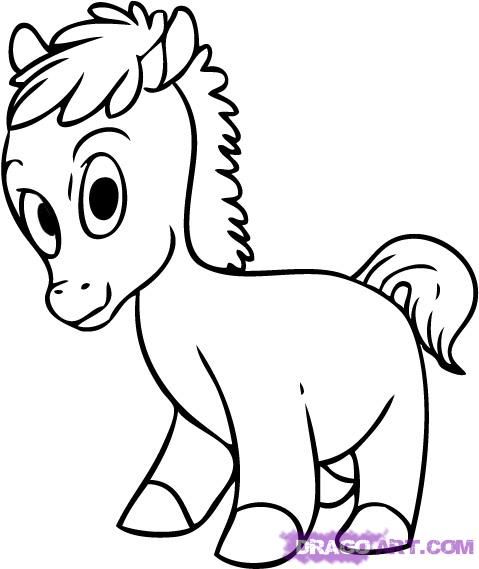 479x569 Cute Cartoon Horses How To Draw A Cartoon Horse Step 6 More - Horse Cartoon Sketch