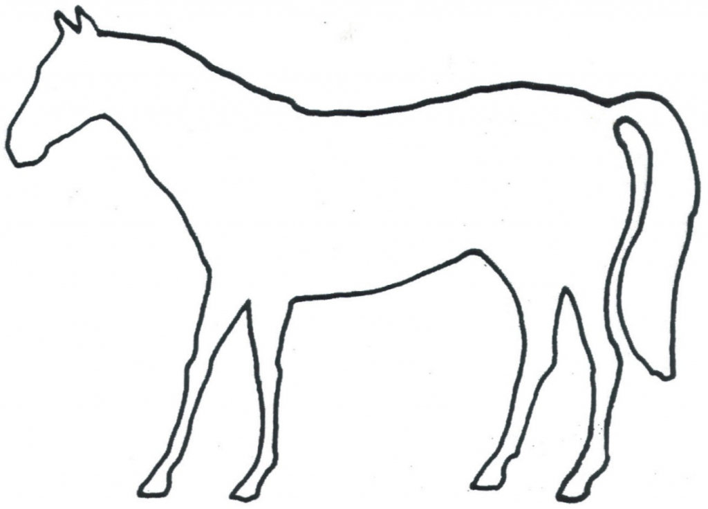 1024x736 Horse Outline Drawing Best Photos Of Horse Outline Drawings Horse - Horse Outline Sketch