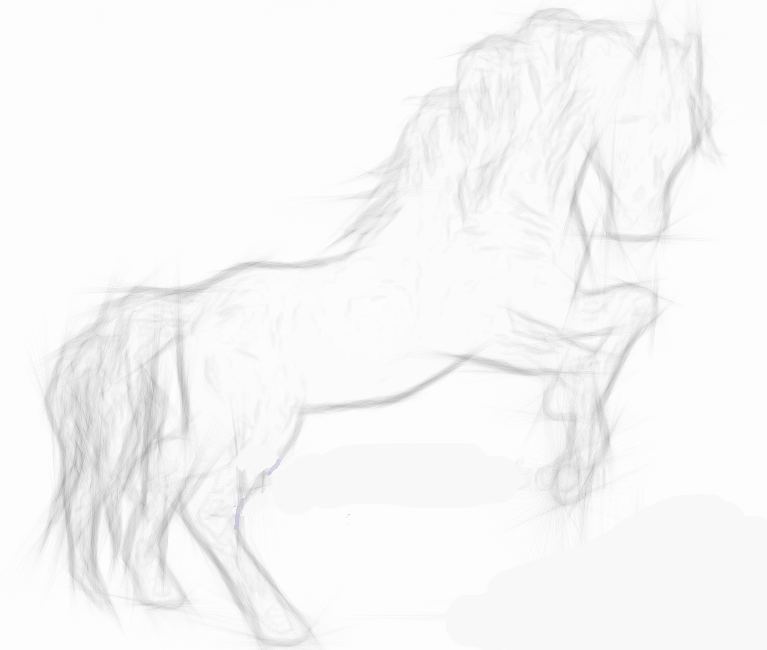 767x650 Pencil Drawings Horses - Horse Pencil Sketch