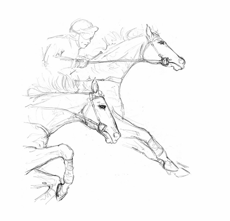 785x755 Amy Holliday Illustration Sketchbook Horses And Horse Racing - Horse Racing Sketch