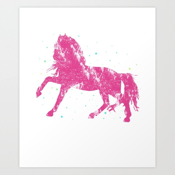 700x700 Horse Riding Gift Little Girls Sparkle Horseback Farm Art Print By - Horse Riding Sketch