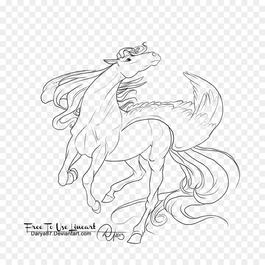 900x900 Line Art Coloring Book Sketch - Horse Sketch Book