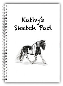 222x300 New A5 Personalised Drawing Pada5 Sketch Book Doodle Padpony - Horse Sketch Book