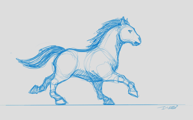 640x400 Crabfu Blog Sketchbook Pro 7 Animations - Horse Sketch Book