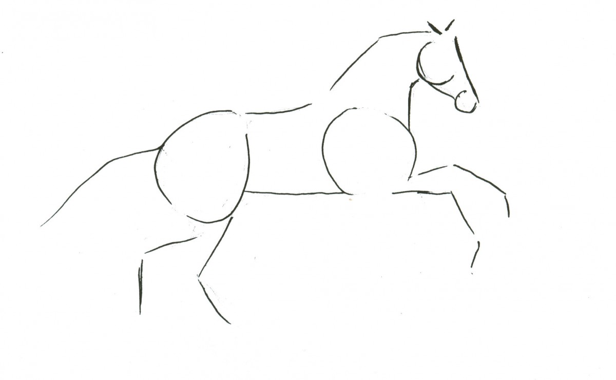 1200x740 How To Draw A Horse How To Draw Horses Horse Drawing - Horse Sketch Drawing