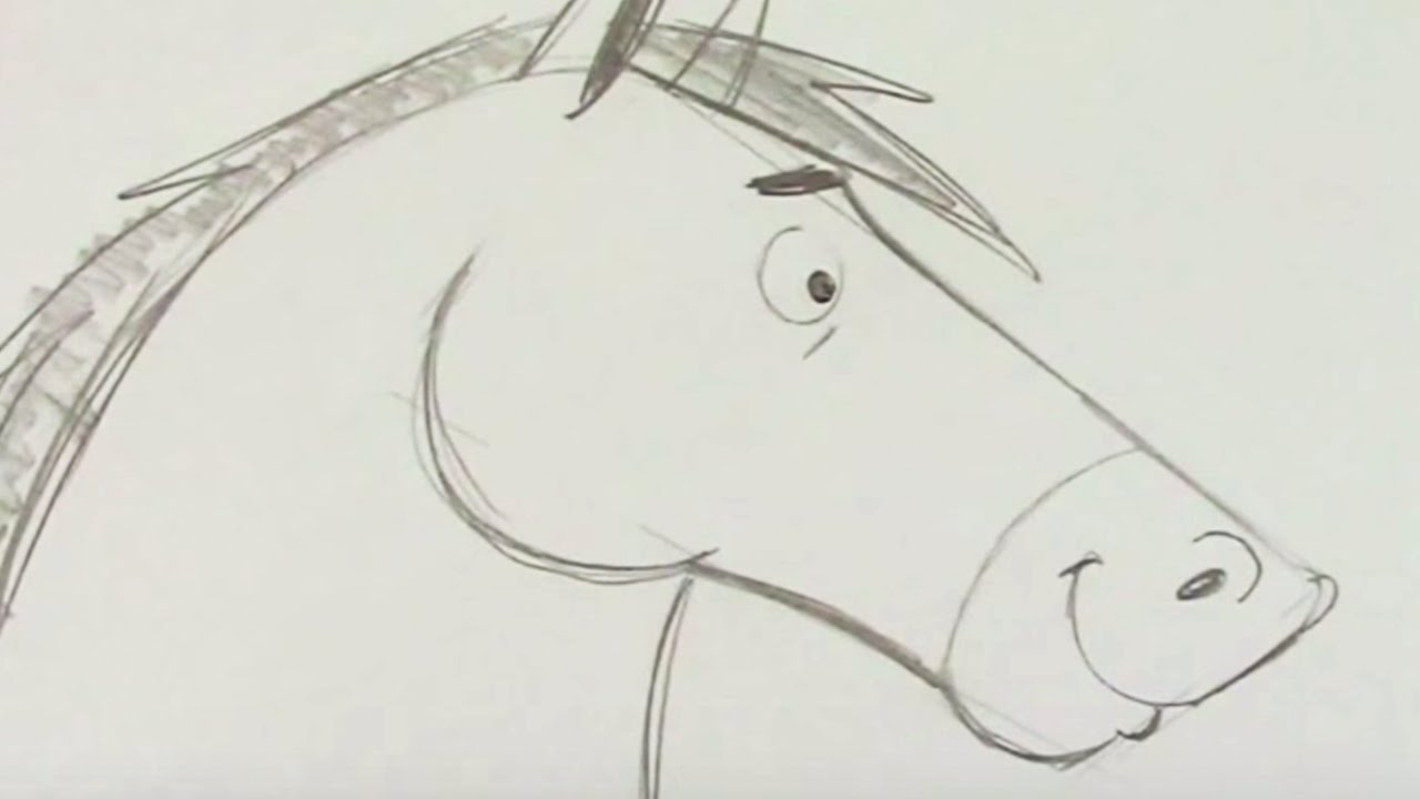 1280x720 Horse Sketch Easy How To Draw A Horse - Horse Sketch Easy