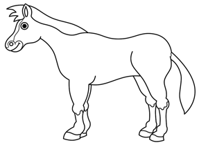 300x210 How To Draw Horse Drawings - Horse Sketch Easy