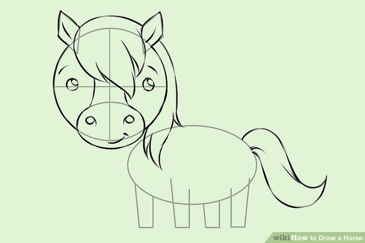 728x485 4 Ways To Draw A Horse - Horse Sketch For Kids