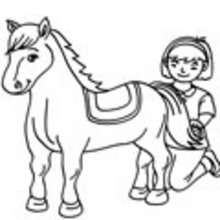 220x220 Horse Coloring Pages, Drawing For Kids, Reading Amp Learning - Horse Sketch For Kids