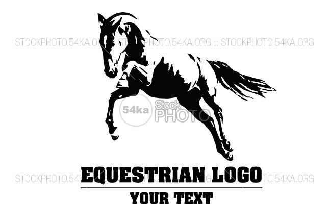 647x431 Jumping Horse Black And White Vector Outlines Graphic - Horse Sketch Outline