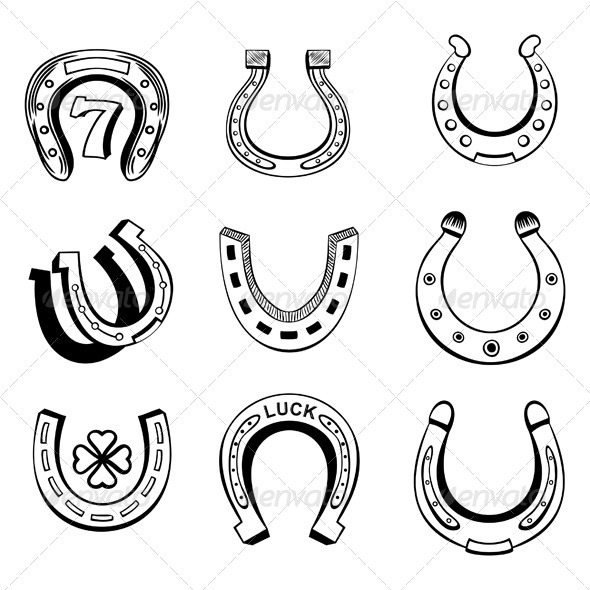 590x590 Horseshoe By Namistudio Graphicriver - Horseshoe Sketch