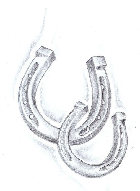 474x645 Horseshoe Tattoo Sketch With Pretties Around It. ) Or The Big One - Horseshoe Sketch